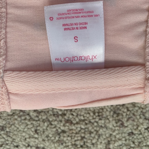 pink floral bandeau bikini top - Picture 3 of 3